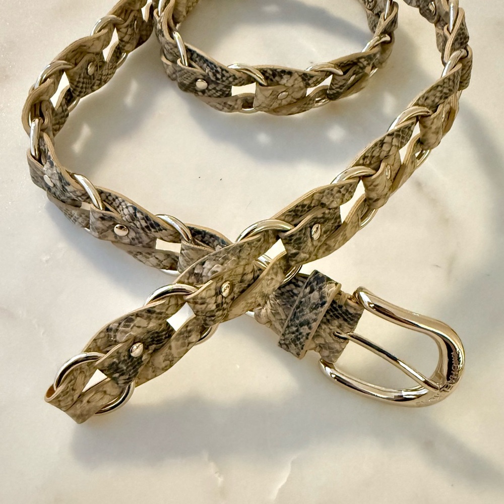 Michael Kors snake embossed belt
